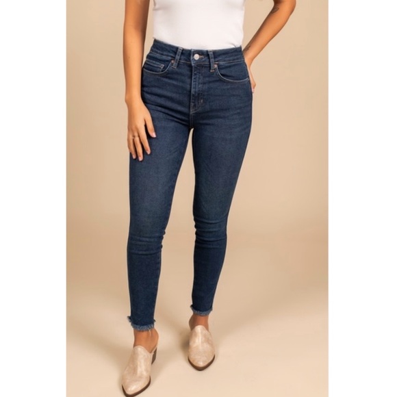Free People Denim - Free People Deep Indigo Skinny Jeans